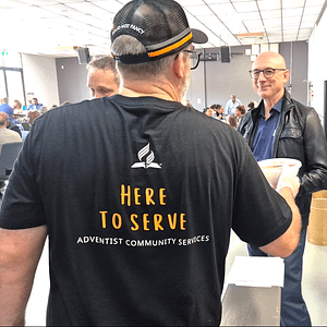 Black T Shirt - Here To Serve